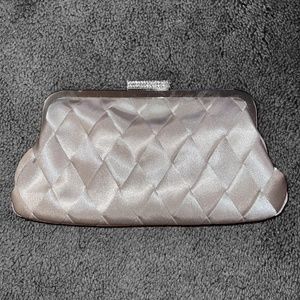 Metallic Silver Clutch